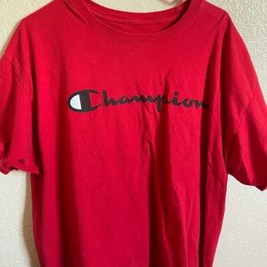 Red champion T-shirt